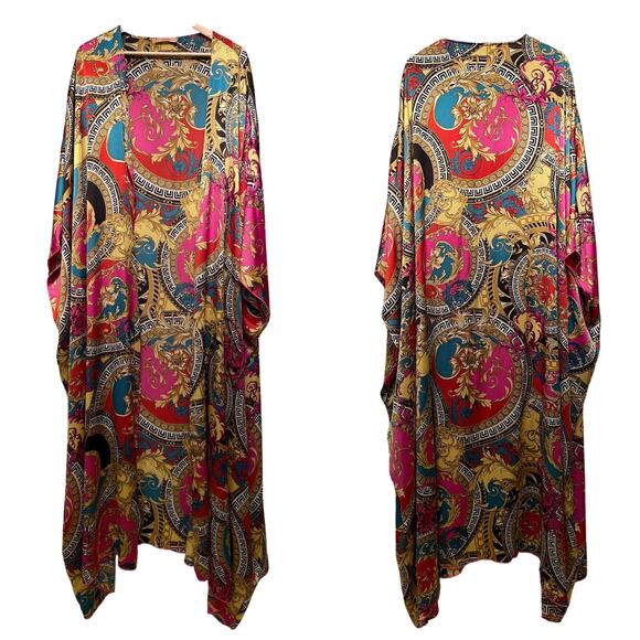 Karen-T Design Long Baroque Kimono Robe Duster | Vintage Hollywood Glam, USA - Picture 7 of 7